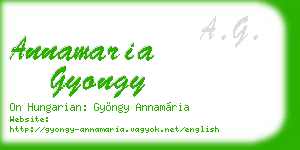 annamaria gyongy business card