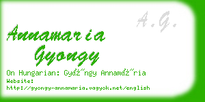 annamaria gyongy business card